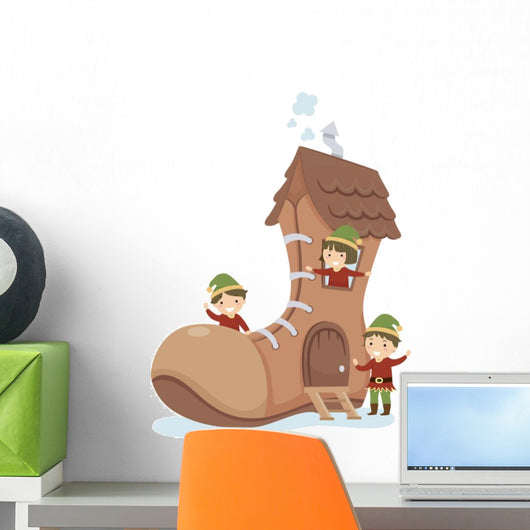 Stickman Kids Elf Shoe Wall Decal