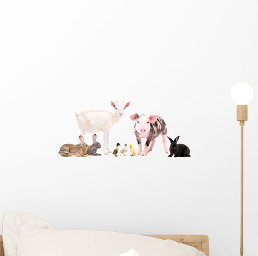 Cute Baby Farm Animals Wall Decal Sticker Set