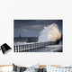 Waves Crashing, Sunderland, Tyne And Wear, England Wall Mural