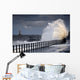 Waves Crashing, Sunderland, Tyne And Wear, England Wall Mural