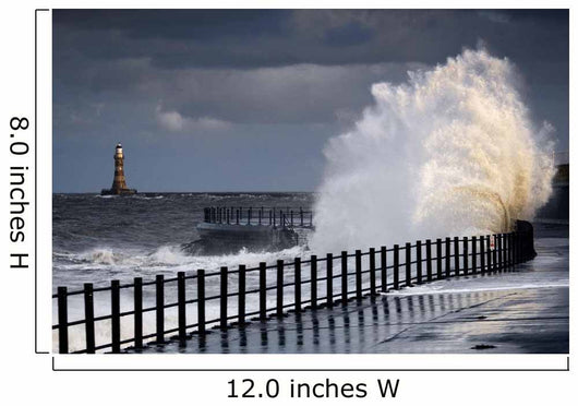 Waves Crashing, Sunderland, Tyne And Wear, England Wall Mural
