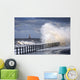 Waves Crashing, Sunderland, Tyne And Wear, England Wall Mural