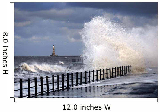 Waves Crashing, Sunderland, Tyne And Wear, England Wall Mural
