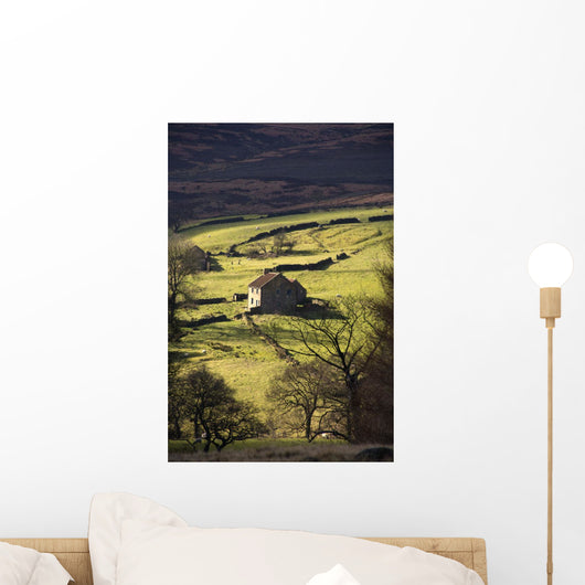 House In Countryside, North York Moors, North Yorkshire, England Wall Mural