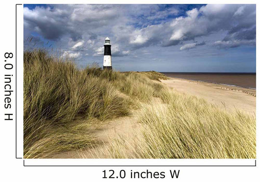 Lighthouse On Beach, Humberside, England Wall Mural