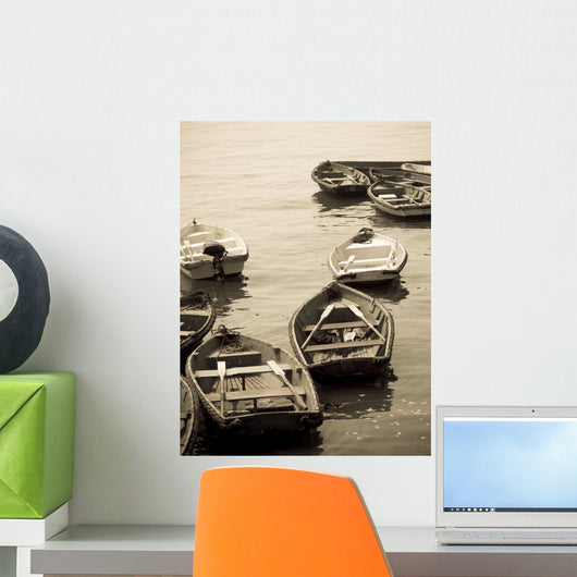 Fishing Boats On The Water Wall Mural