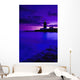 Lighthouse Beacon At Night Wall Mural