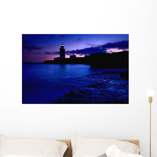 Lighthouse Beacon At Night Wall Mural