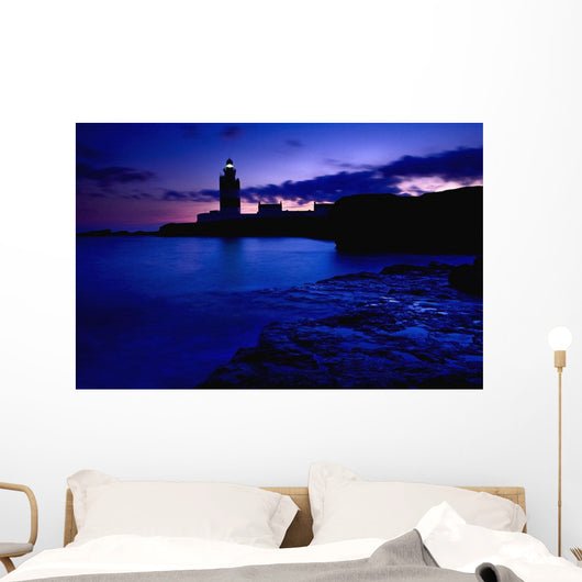 Lighthouse Beacon At Night Wall Mural
