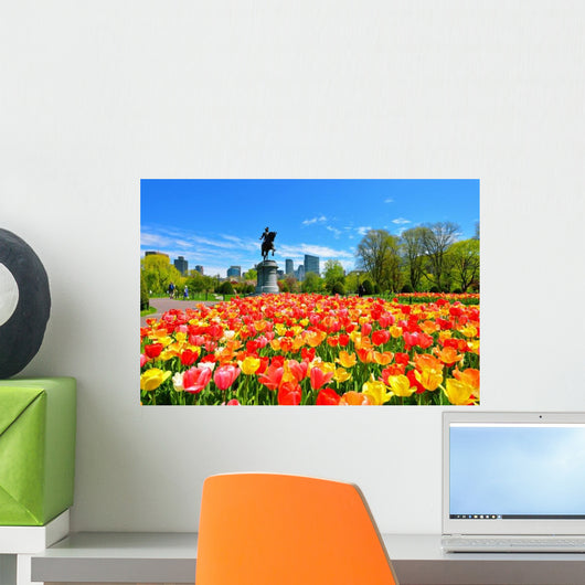 Boston Public Garden Tulips Wall Decal
