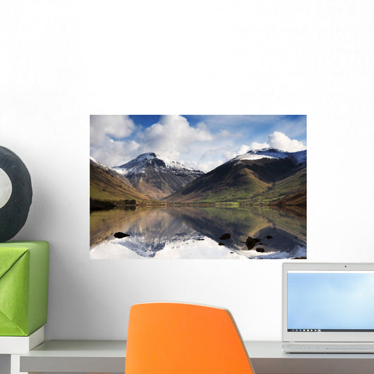 Mountains And Lake, Lake District, Cumbria, England Wall Mural