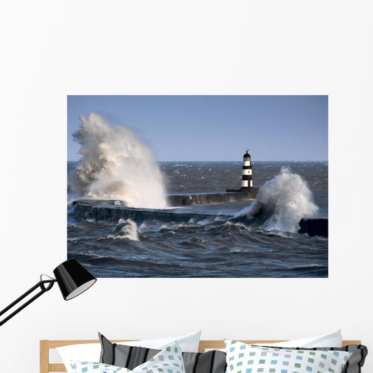 Lighthouse, Seaham, England Wall Mural