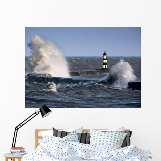 Lighthouse, Seaham, England Wall Mural