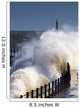 Waves Crashing By Lighthouse At Sunderland Wall Mural