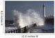 Waves Crashing By Lighthouse At Sunderland Wall Mural