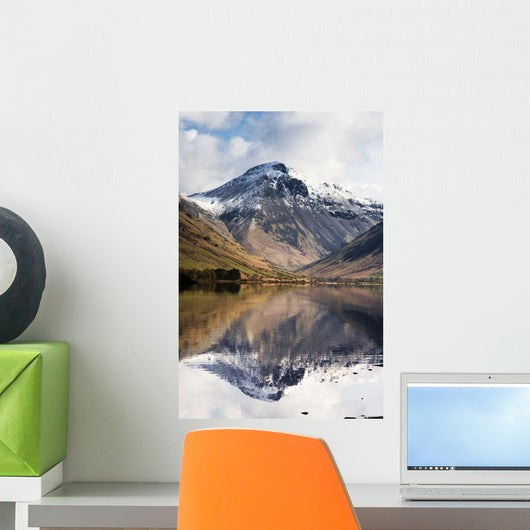 Mountains And Lake, Lake District, Cumbria, England, United Kingdom Wall Mural