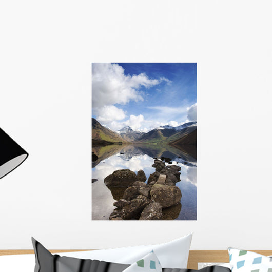 Mountains And Lake, Lake District, Cumbria, England Wall Mural