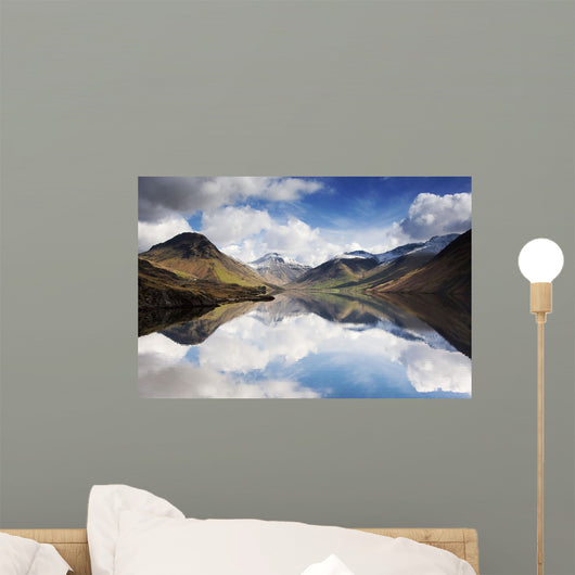 Mountains And Lake, Lake District, Cumbria, England, United Kingdom Wall Mural