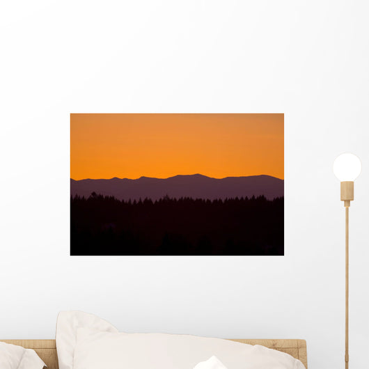 Sunrise As Seen From Mt Scott, Willamette Valley, Oregon, Usa Wall Mural
