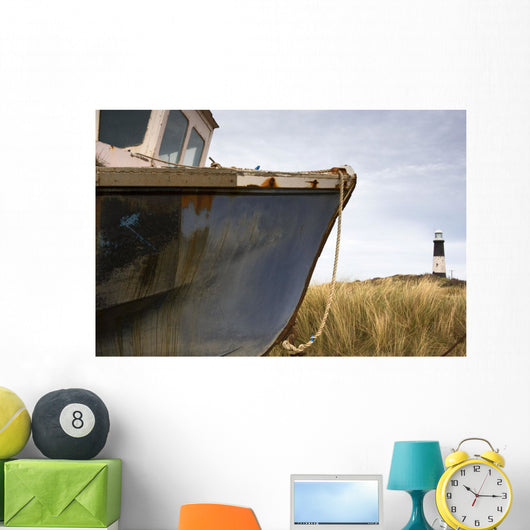 Abandoned Boat, Humberside, England Wall Mural