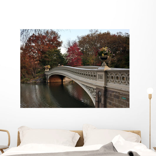 bow bridge in Central Park, Wall Mural