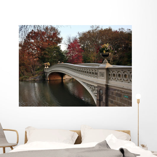 bow bridge in Central Park, Wall Mural