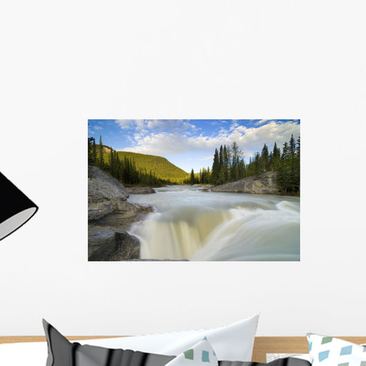 Waterfall, Elbow River, Kananaskis Country, Alberta Wall Mural