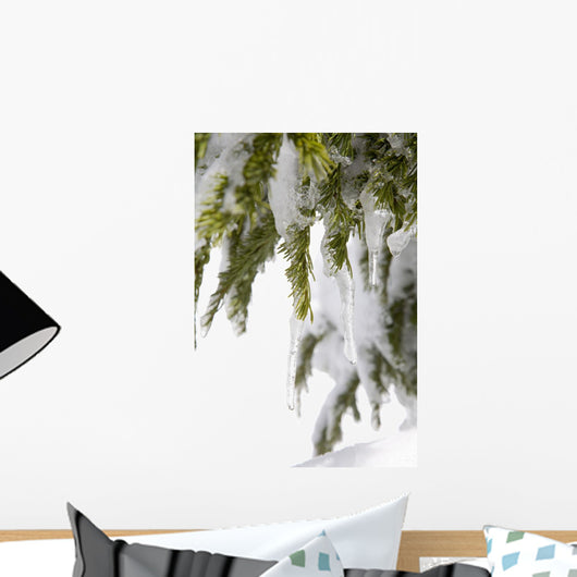 Spring Snow, Tree Wall Mural