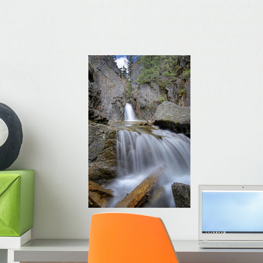 A Waterfall In Kananaskis Wall Mural