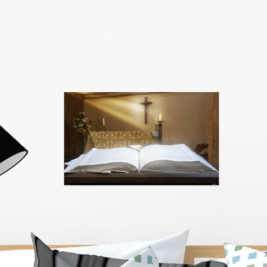 Holy Bible In A Church Wall Mural
