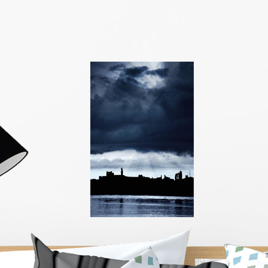 Storm Over City, Tyne And Wear, England Wall Mural