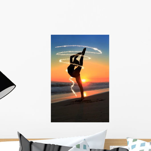 Skilled Young Dancer Beach Wall Decal