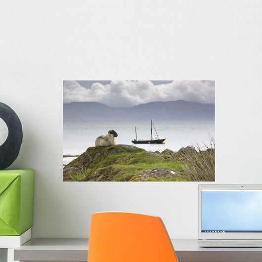 Sheep Enjoying The View, Scotland Wall Mural