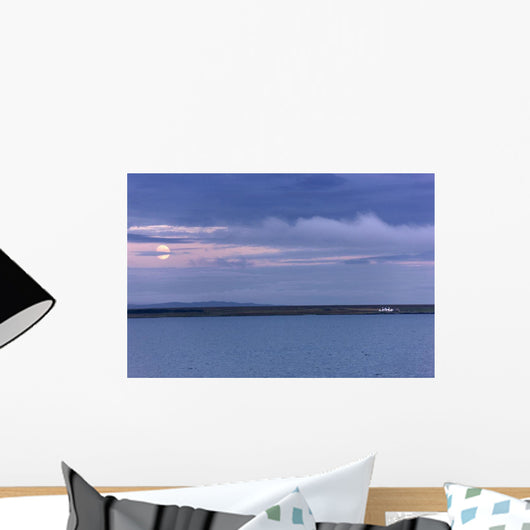 Water And Dark Clouds Wall Mural