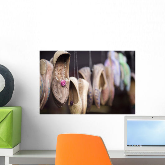 Shoes On Display Wall Mural