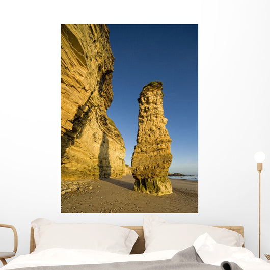 Lot's Wife Rock Formation, South Shields, Tyne And Wear, England Wall Mural