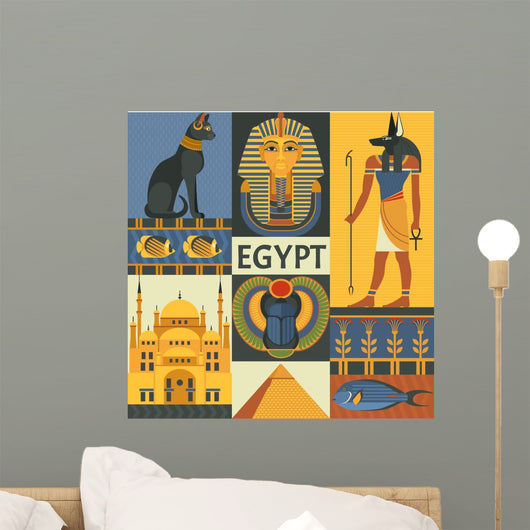 Egypt Travel Poster Collage Wall Decal