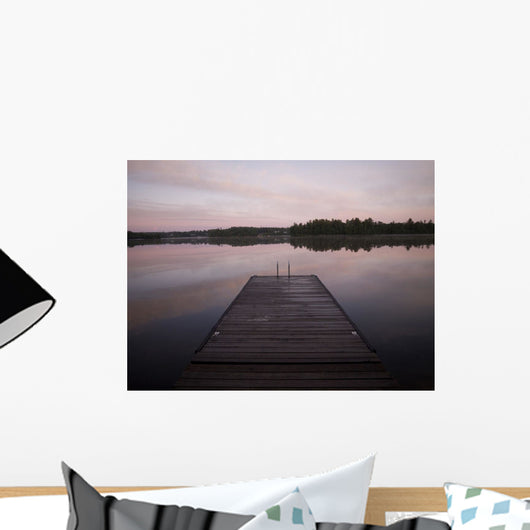 Pier, Lake Of The Woods, Ontario, Canada Wall Mural