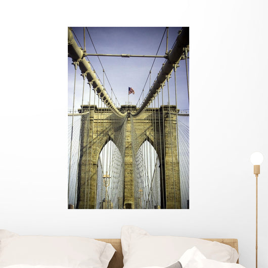 Brooklyn Bridge, Manhattan, New York, Usa Wall Mural