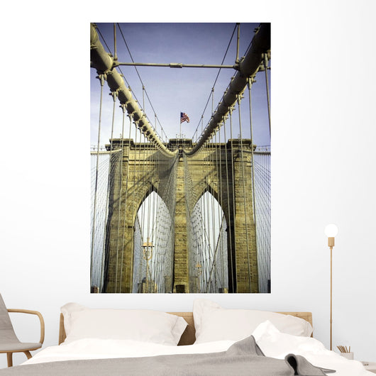 Brooklyn Bridge, Manhattan, New York, Usa Wall Mural