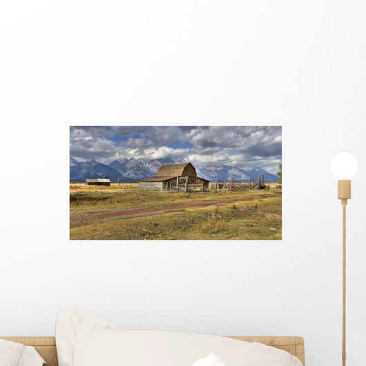 Remote Landscape With Mountains In Background Wall Mural