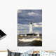 Sodus Outer Lighthouse On Stormy Lake Ontario Wall Mural