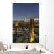 Wooden Posts And Lighthouse In Distance Wall Mural