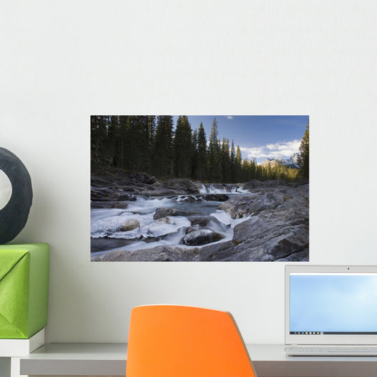 Waterfall On Sheep River Wall Mural