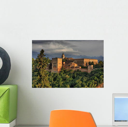 Alhambra in the evening sun HDR Wall Mural