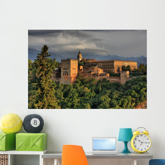 Alhambra in the evening sun HDR Wall Mural