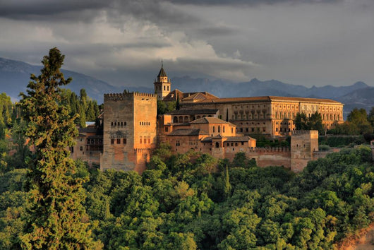 Alhambra in the evening sun HDR Wall Mural