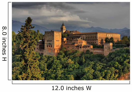 Alhambra in the evening sun HDR Wall Mural