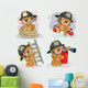 Clipart Illustration Teddy Bear Wall Decal Sticker Set