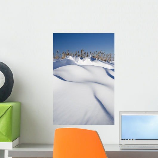 Snow Drifts On A Hill Wall Mural